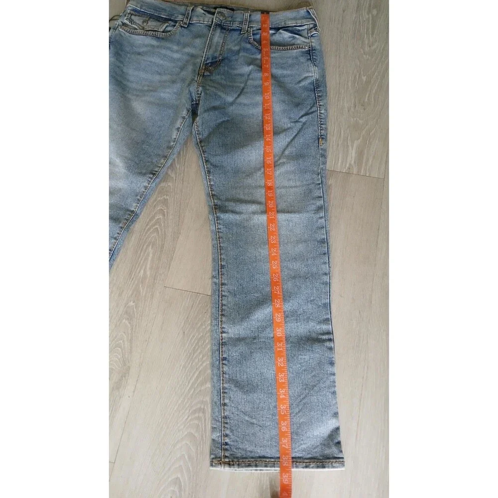 NEW TRUE RELIGION Size 34 Men's Jeans  Light Wash RICKY Relaxed Straight $199